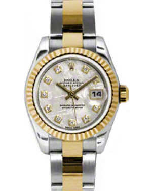 Rolex Lady-Datejust 26 179173-METDO Meteorite Diamond Fluted Yellow Gold Stainless Steel Oyster - BRAND NEW