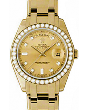 Rolex Day-Date Special Edition 18948-CHPDDO 39mm Champagne Diamond Yellow Gold Oyster - BRAND NEW