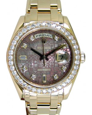 Rolex Day-Date Special Edition 18948-DMOPDDO 39mm Dark Mother of Pearl Diamond Jubilee Dial Yellow Gold Oyster - BRAND NEW