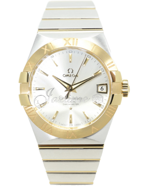 OMEGA 123.20.38.21.02.002 CONSTELLATION CO-AXIAL 38mm STEEL AND YELLOW GOLD - BRAND NEW