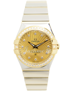 OMEGA 123.25.27.60.58.002 CONSTELLATION QUARTZ 27mm STEEL AND YELLOW GOLD BRAND NEW