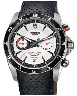 Tudor Grantour Chronograph Fly-Back 20550N White Index Stainless Steel & Leather 42mm BRAND NEW