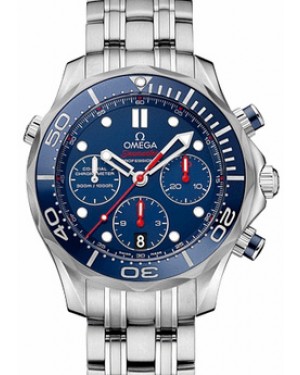Omega 212.30.42.50.03.001 Seamaster Diver 300M Co-Axial Chronograph 41.5mm Blue Stainless Steel BRAND NEW
