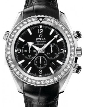 Omega 222.18.46.50.01.001 Planet Ocean 600M Co-Axial 45.5mm Black Diamond Bezel Stainless Steel Leather BRAND NEW