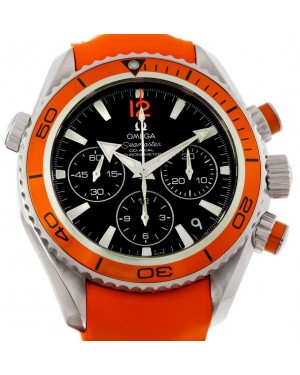 Omega 222.32.38.50.01.003 Planet Ocean 600M Co-Axial Chronograph 37.5mm Orange Black Stainless Steel Rubber BRAND NEW