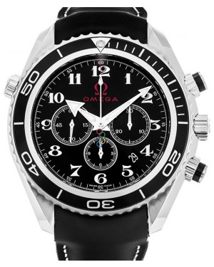 Omega 222.32.46.50.01.001 Planet Ocean 600M Co-Axial 45.5mm Black Arabic Stainless Steel Rubber BRAND NEW