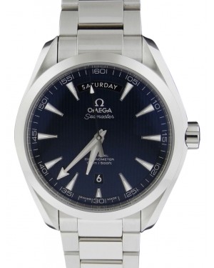 Omega Seamaster Aqua Terra 150M Co-Axial Chronometer Day-Date Stainless Steel 41.5mm Blue Dial Steel Bracelet 231.10.42.22.03.001 - BRAND NEW