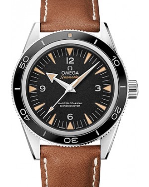 Omega Seamaster 300 Master Co-Axial Chronometer 41mm Stainless Steel Black Dial Leather Strap 233.32.41.21.01.002 - BRAND NEW