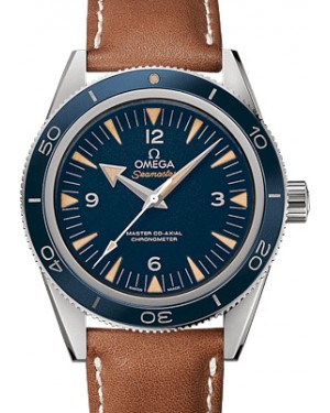 Omega Seamaster 300 Master Co-Axial 41mm Titanium Blue Arabic Index Dial Leather Strap 233.92.41.21.03.001 - BRAND NEW