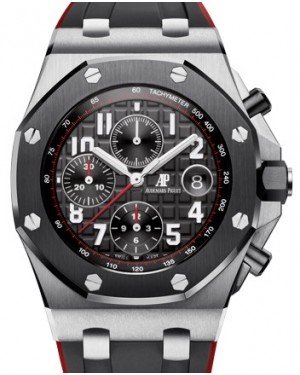 Audemars Piguet Royal Oak Offshore "Vampire" Chronograph Steel 42mm Black Red 26470SO.OO.A002CA.01 - PRE-OWNED