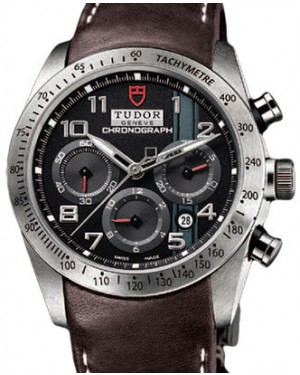 Tudor Fastrider Chronograph 42000 Black Arabic Stainless Steel & Leather 42mm BRAND NEW