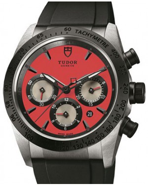 Tudor Fastrider Chronograph 42010N-Red Red Index Stainless Steel & Rubber 42mm BRAND NEW
