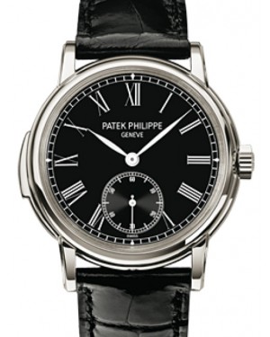 Patek Philippe 5078P-010 Grand Complications 38mm Black Roman Platinum Leather Automatic BRAND NEW