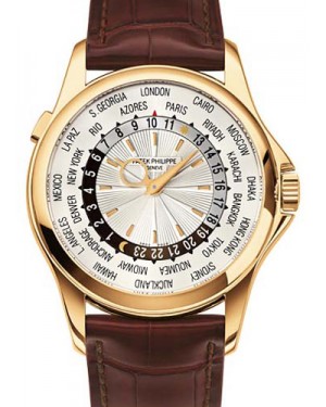 Patek Philippe 5130J-001 Complications World Time 39.5mm Silver Yellow Gold Automatic BRAND NEW