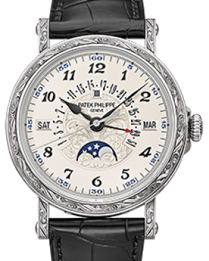 Patek Philippe Grand Complications Perpetual Calendar with Retrograde Date Hand White Gold Silver Opaline Dial 5160/500G-001 - BRAND NEW