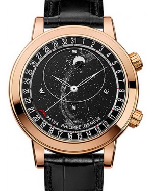 Patek Philippe Grand Complications Celestial Moon Age Rose Gold Black Sky Chart Dial 6102R-001 - BRAND NEW