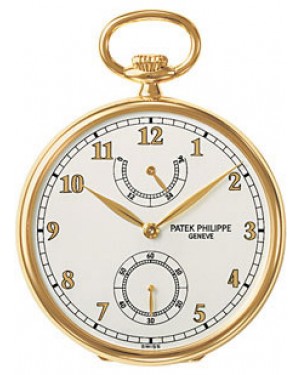 Patek Philippe 972/1J-010 Lepine Pocket Watch 44mm Ivory Arabic Yellow Gold Manual BRAND NEW