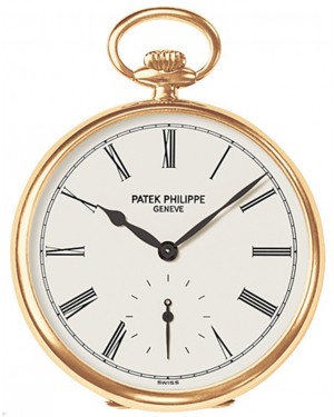Patek Philippe 973J-010 Lepine Pocket Watch 44mm Ivory Roman Yellow Gold Manual BRAND NEW