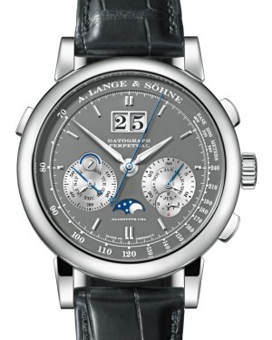 A Lange Sohne Saxonia Datograph Perpetual White Gold 41mm Grey Dial 410.038 E - BRAND NEW