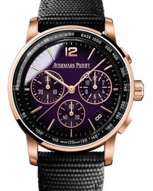 Audemars Piguet Code 11.59 Chronograph Rose Gold 41mm Purple Dial 26393OR.OO.A002KB.02 - BRAND NEW