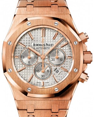 Audemars Piguet Royal Oak Rose Gold Chronograph 41mm Silver Index Dial 26320OR.OO.1220OR.02