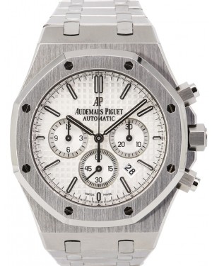 Audemars Piguet Royal Oak Stainless Steel Chronograph 41mm White Index Dial 26320ST.OO.1220ST.02 - PRE-OWNED