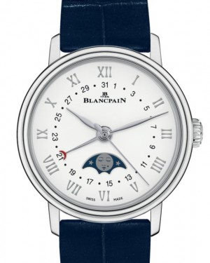 Blancpain Villeret Quantième Phases De Lune Steel 29.2mm White Dial 6106 1127 55A - BRAND NEW