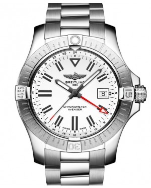 Breitling Avenger Automatic GMT 43 Stainless Steel 43mm White Dial A32397101A1A1 - BRAND NEW