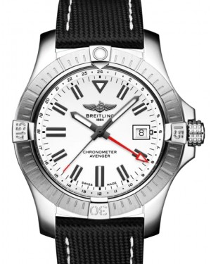 Breitling Avenger Automatic GMT 43 Stainless Steel Leather Strap A32397101A1X2 - BRAND NEW