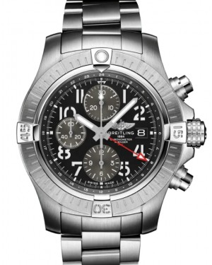 Breitling Avenger Chronograph GMT 45 Stainless Steel Black Dial A24315101B1A1
