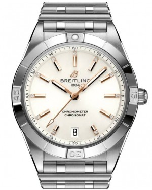 Breitling Chronomat Automatic 36 Stainless Steel White Index Diamond Dial A10380101A2A1 - BRAND NEW