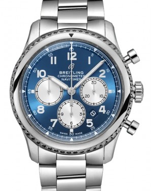Breitling Navitimer 8 B01 Chronograph 43 Stainless Steel Blue Dial AB0117131C1A1 - BRAND NEW