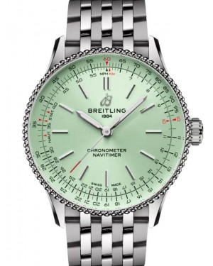 Breitling Navitimer Automatic 36 Stainless Steel Mint Green Dial A17327361L1A1