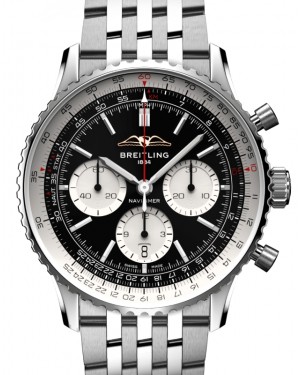 Breitling Navitimer B01 Chronograph 43 Stainless Steel Black Dial AB0138211B1A1