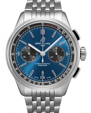 Breitling Premier B01 Chronograph 42 Stainless Steel Blue Dial AB0118A61C1A1