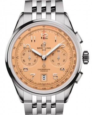 Breitling Premier B01 Chronograph 42 Stainless Steel Copper Dial AB0145331K1A1 - BRAND NEW