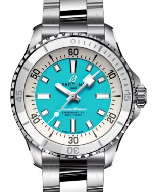 Breitling Superocean Automatic 36 Stainless Steel Turquoise Dial A17377211C1A1 - BRAND NEW