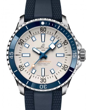 Breitling Superocean Automatic 42 Stainless Steel Cream Dial Rubber Strap A17375E71G1S1