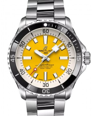 Breitling Superocean Automatic 42 Stainless Steel Yellow Dial A17375211I1A1