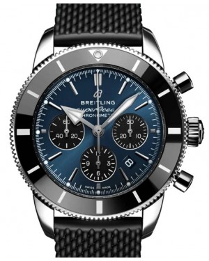 Breitling Superocean Heritage B01 Chronograph 44 Blue Dial Stainless Steel Rubber Strap AB0162121C1S1
