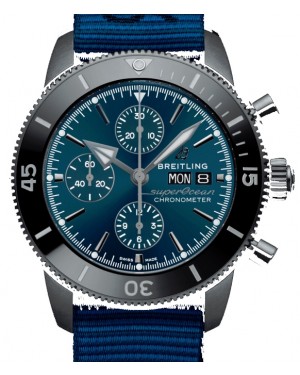 Breitling Superocean Heritage Chronograph 44 Outerknown DLC-Stainless Steel Blue Dial M133132A1C1W1