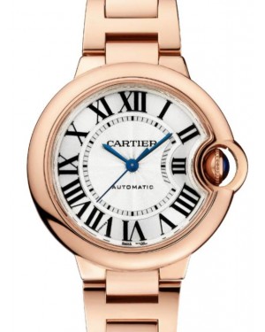 Cartier Ballon Bleu De Cartier 33mm Rose Gold Silver Dial WGBB0042 - BRAND NEW