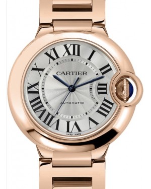 Cartier Ballon Bleu de Cartier Ladies Watch Automatic 36mm Silver Dial Rose Gold Bracelet WGBB0008 - BRAND NEW