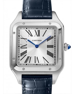 Cartier Santos-Dumont Extra-Large Stainless Steel Silver Dial WSSA0032