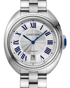 Cartier Clé de Cartier Men's Watch Automatic 40mm Silver Dial Stainless Steel Bracelet WSCL0007 - BRAND NEW