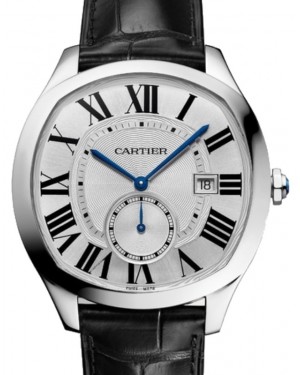 Cartier Drive de Cartier Men's Watch Large Automatic Stainless Steel Silver Dial Alligator Leather Strap WSNM0004 - BRAND NEW