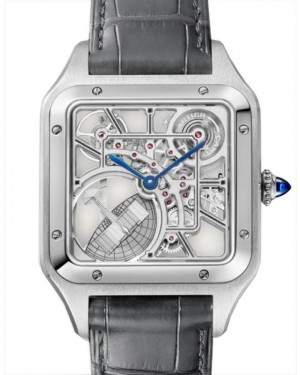 Cartier Santos-Dumont Micro-Rotor Skeleton Large Stainless Steel WHSA0032 - BRAND NEW