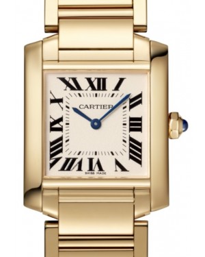 Cartier Tank Francaise Women's Watch Medium Quartz Yellow Gold Silver Dial Yellow Gold Bracelet WGTA0032 - BRAND NEW