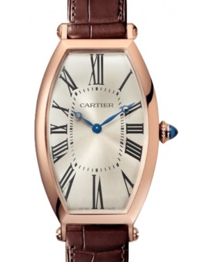 Cartier Tonneau Men's Watch Manual-Winding Large Rose Gold Sunray-Effect Dial Alligator Leather Strap WGTN0006 - BRAND NEW