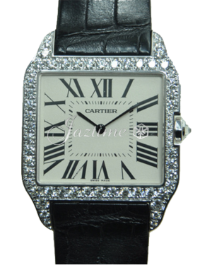 CARTIER WH100651 SANTOS DUMONT WHITE GOLD AND DIAMONDS BRAND NEW